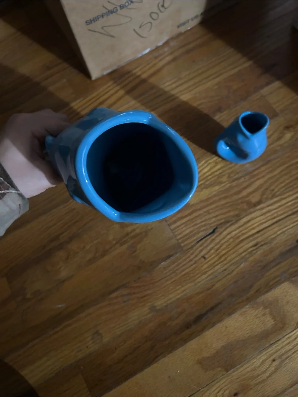 Blue Ceramic Fish Pitcher Set - Decorative Kitchen Serveware
